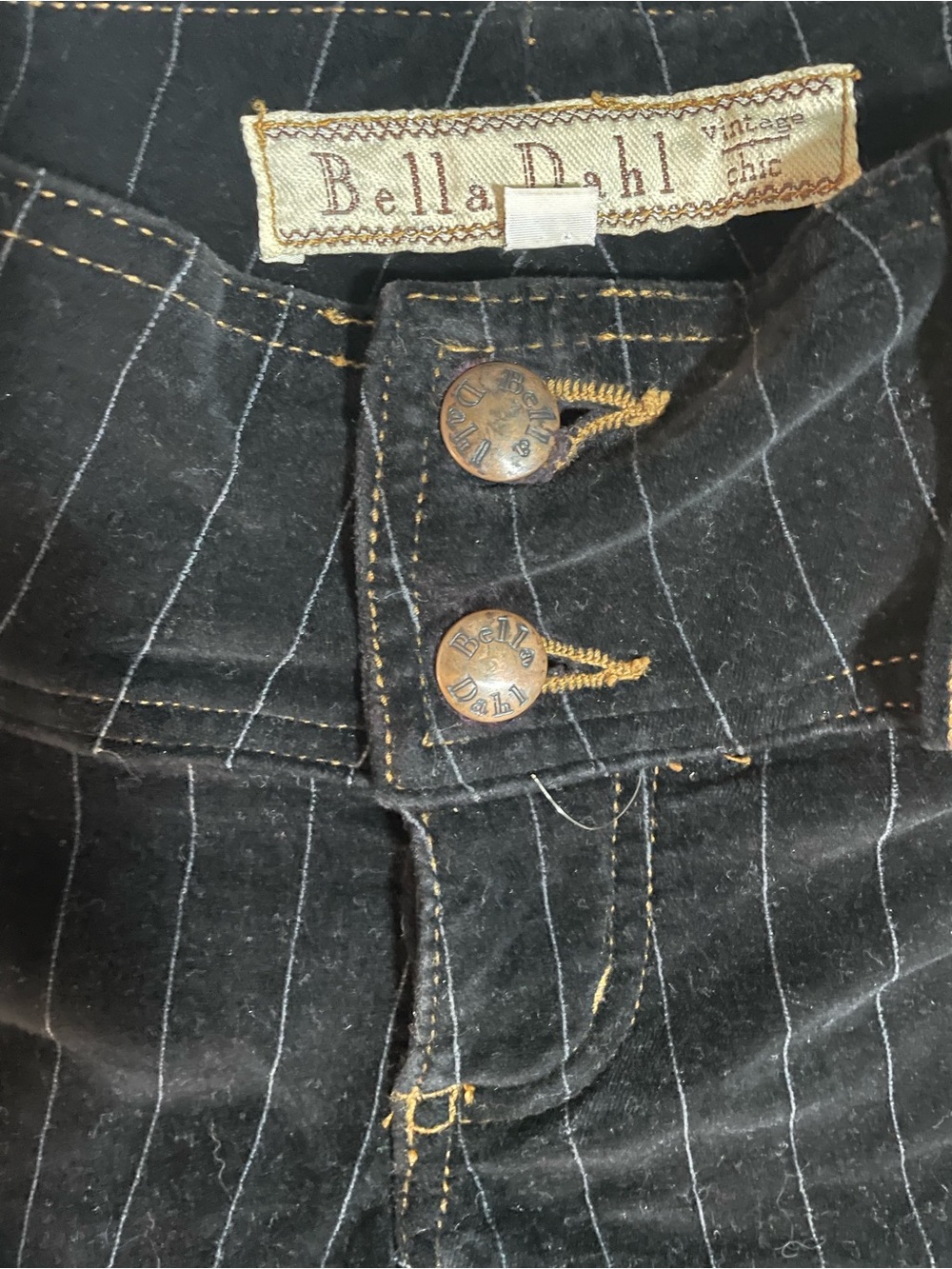 Black Pinstripe Bell Bottom Pants | Y2K Boho Western
